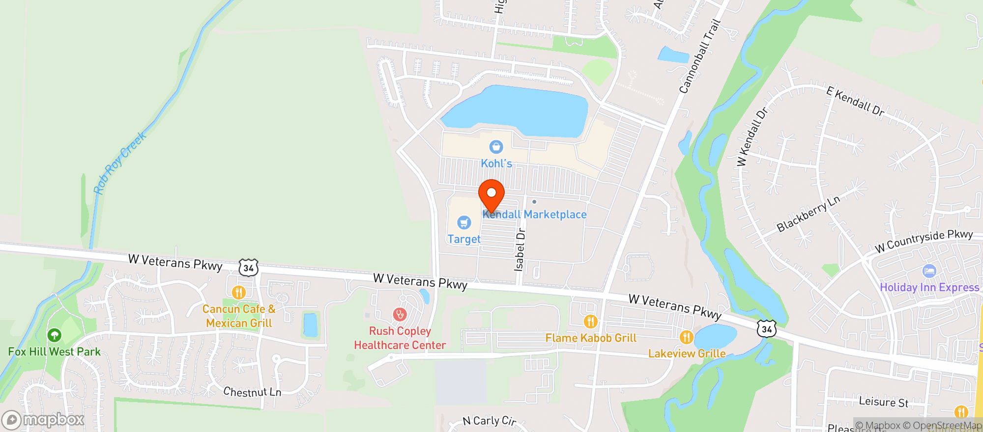 Map showing Target