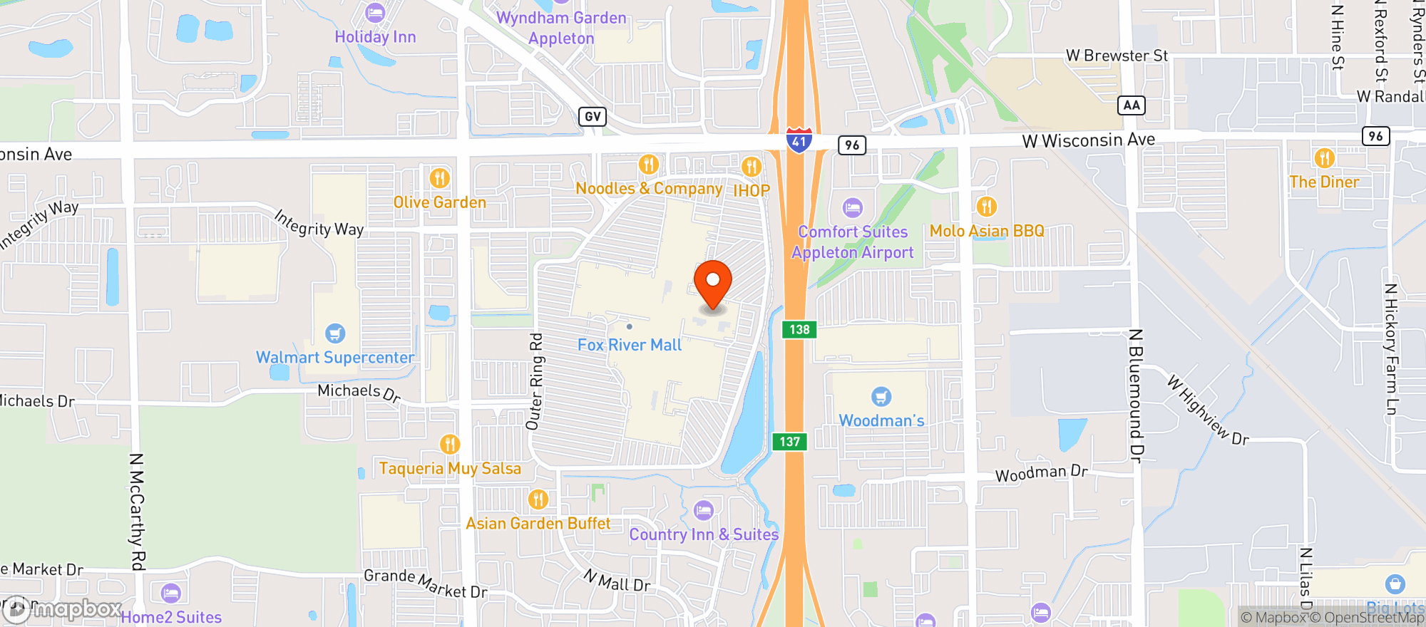 Map showing Gnc