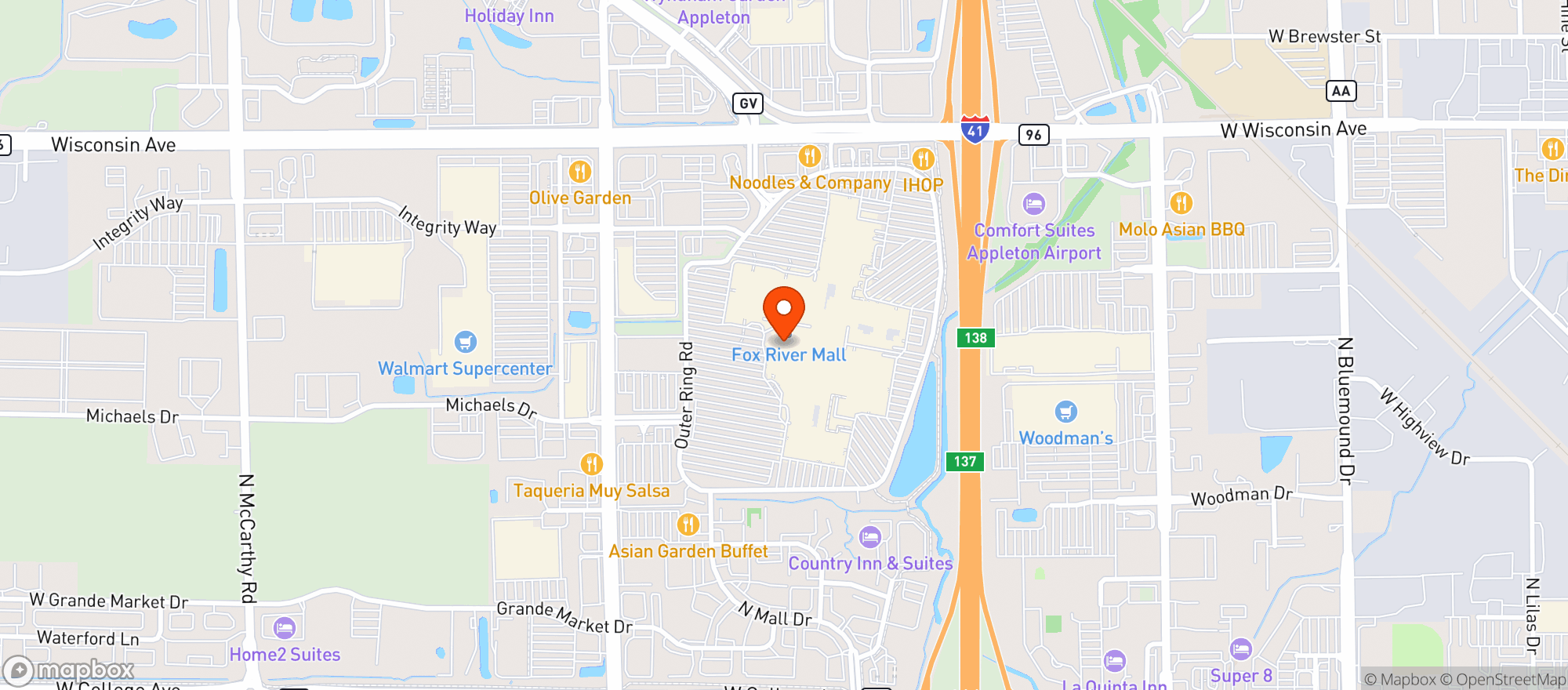 Map showing Target - Appleton