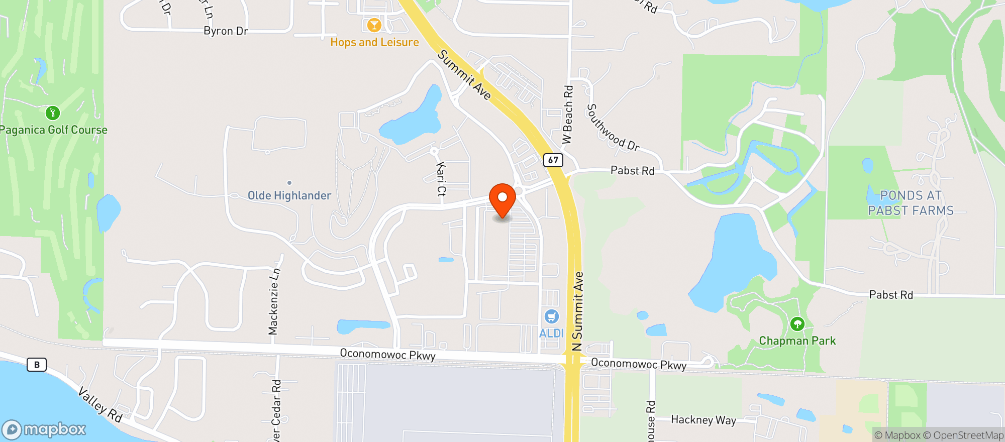 Map showing Sendik's Food Market - Oconomowoc