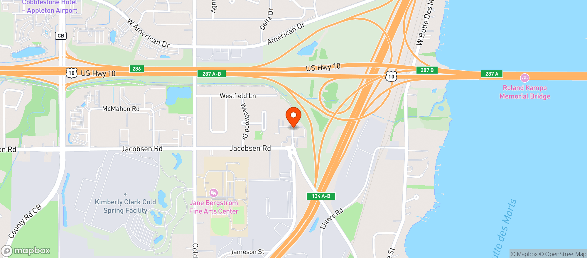 Map showing Holidays Pub & Grill