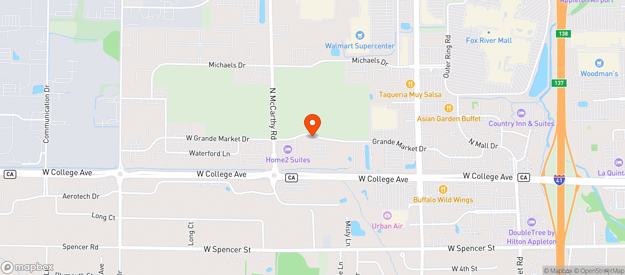 Map showing Total Wine & More - Appleton