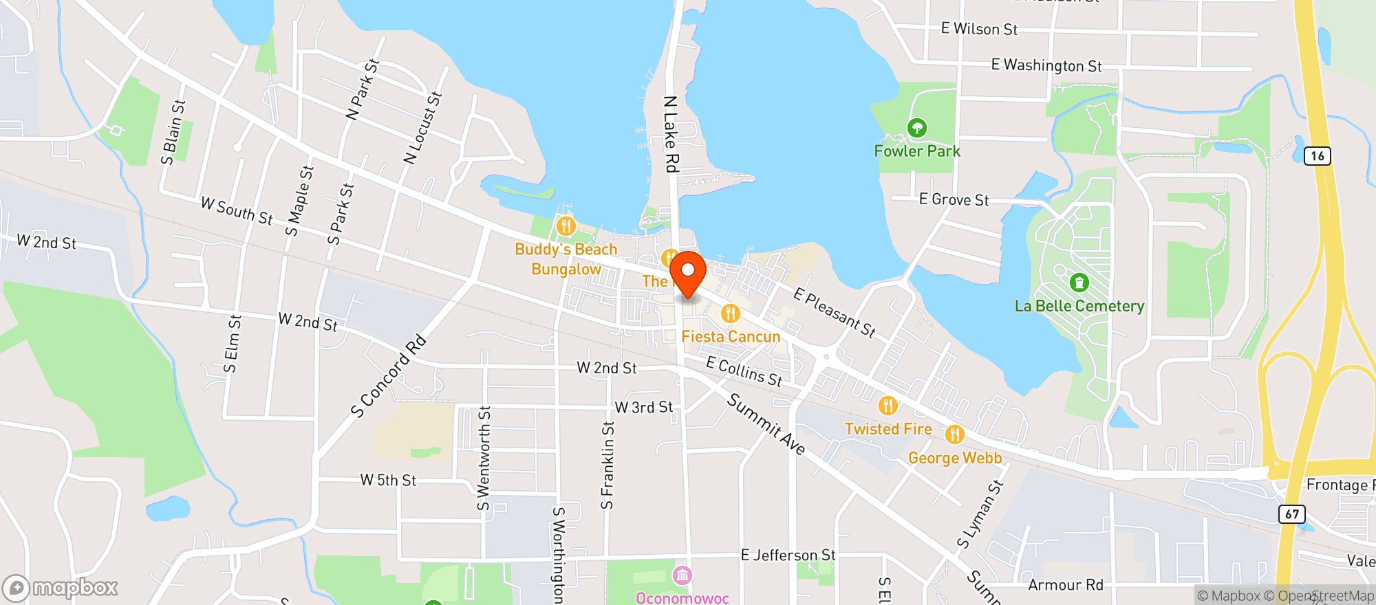 Map showing Bella Gusto