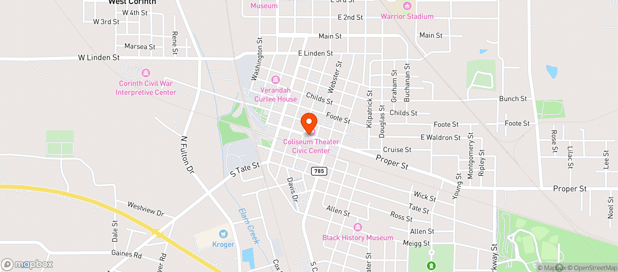 Map showing Pizza Grocery