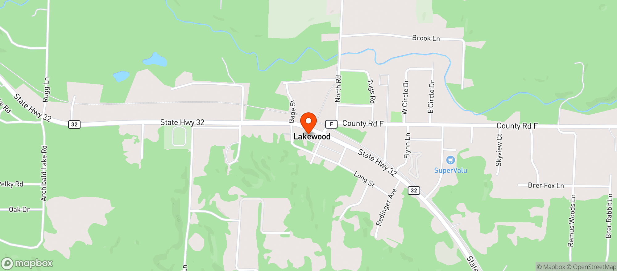 Map showing Lakewood Liquor