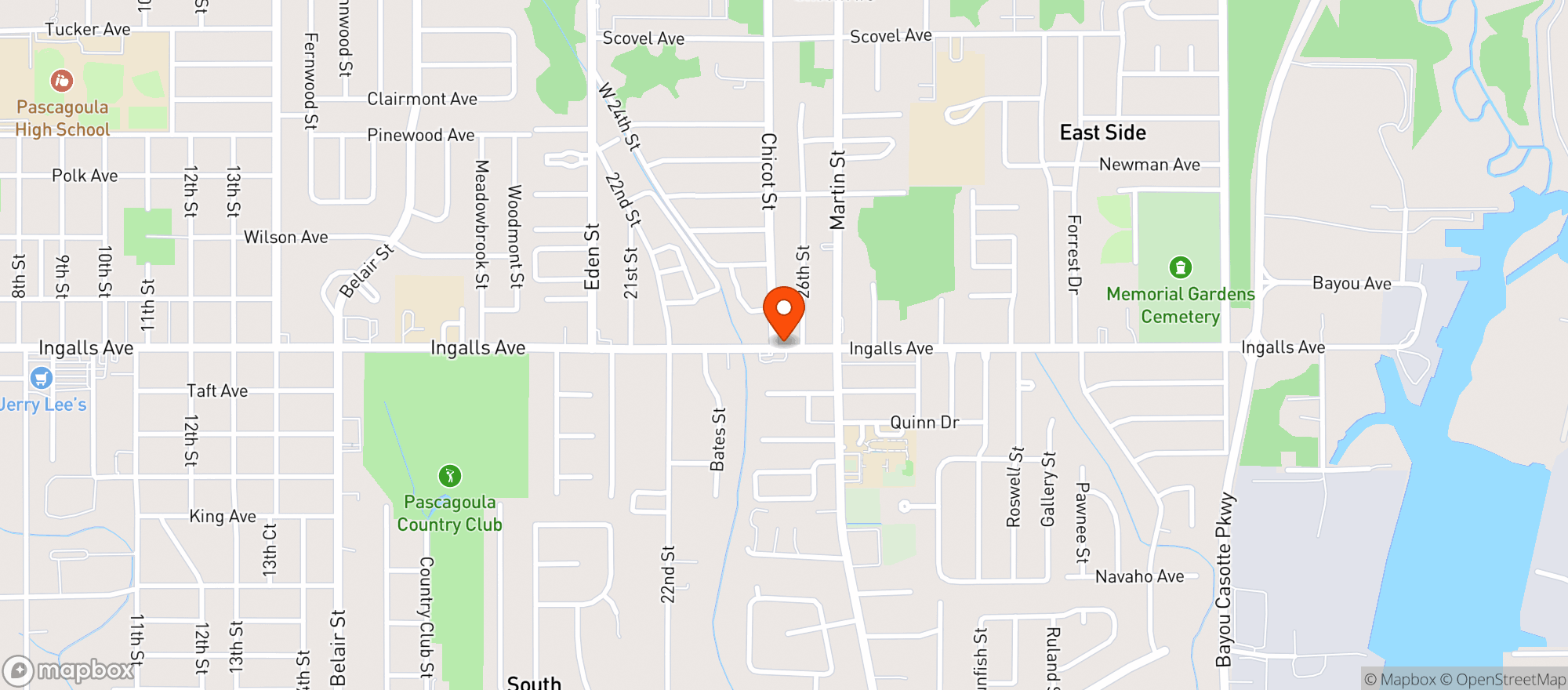 Map showing The Neighborhood Store