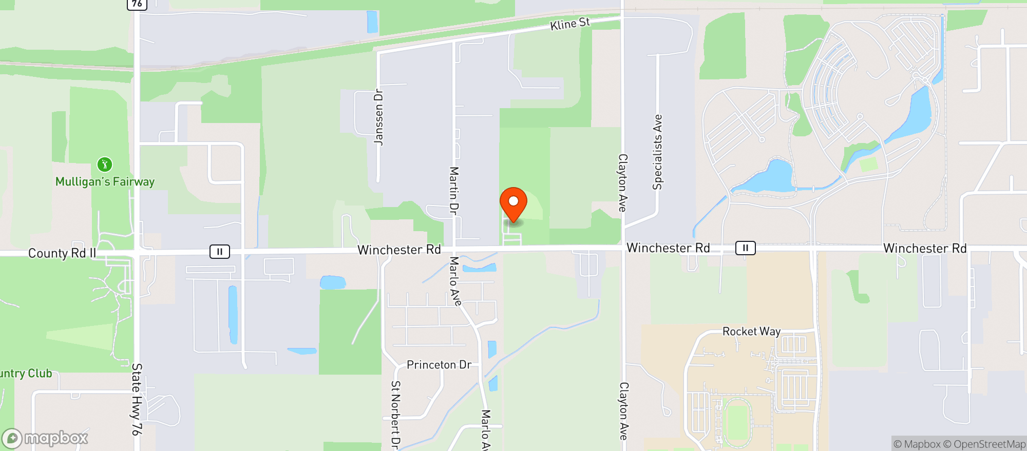 Map showing Willie Beamons