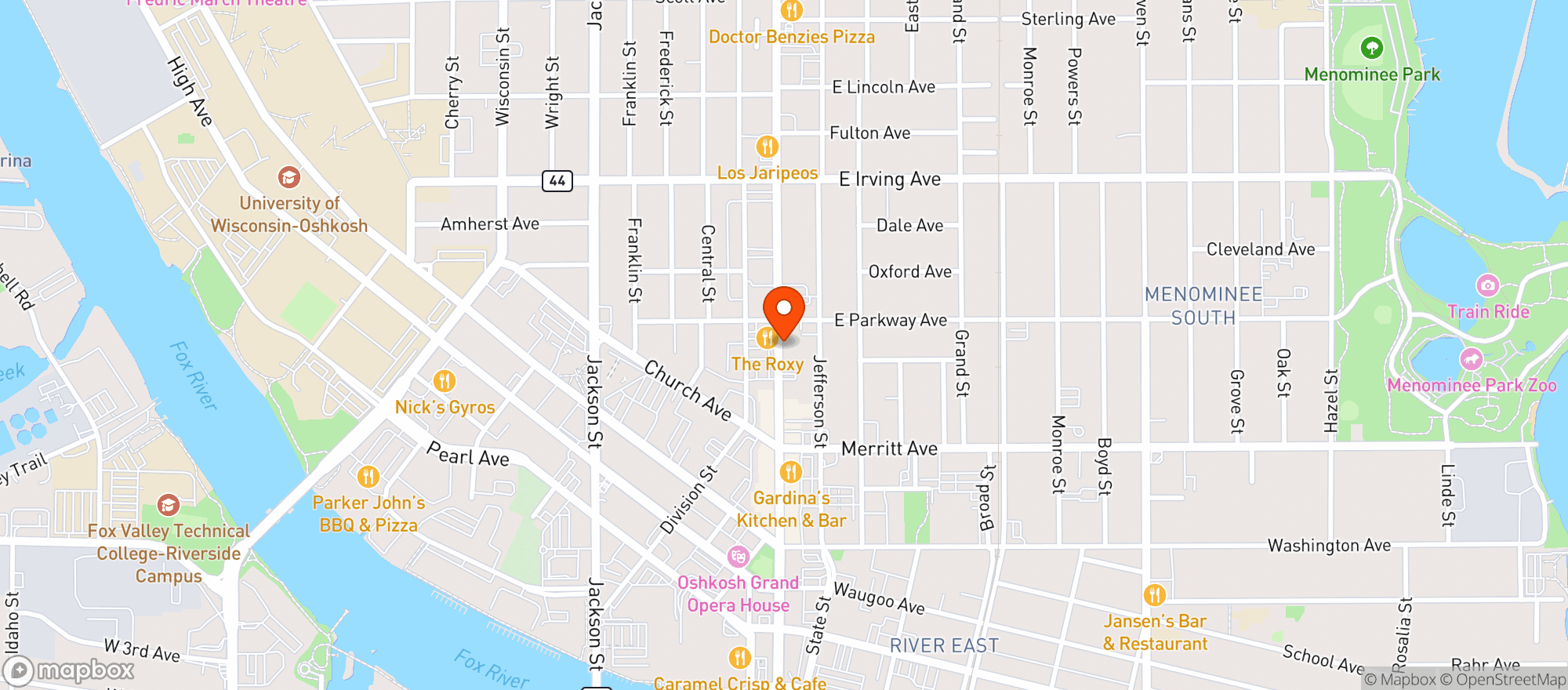 Map showing Varsity Club The