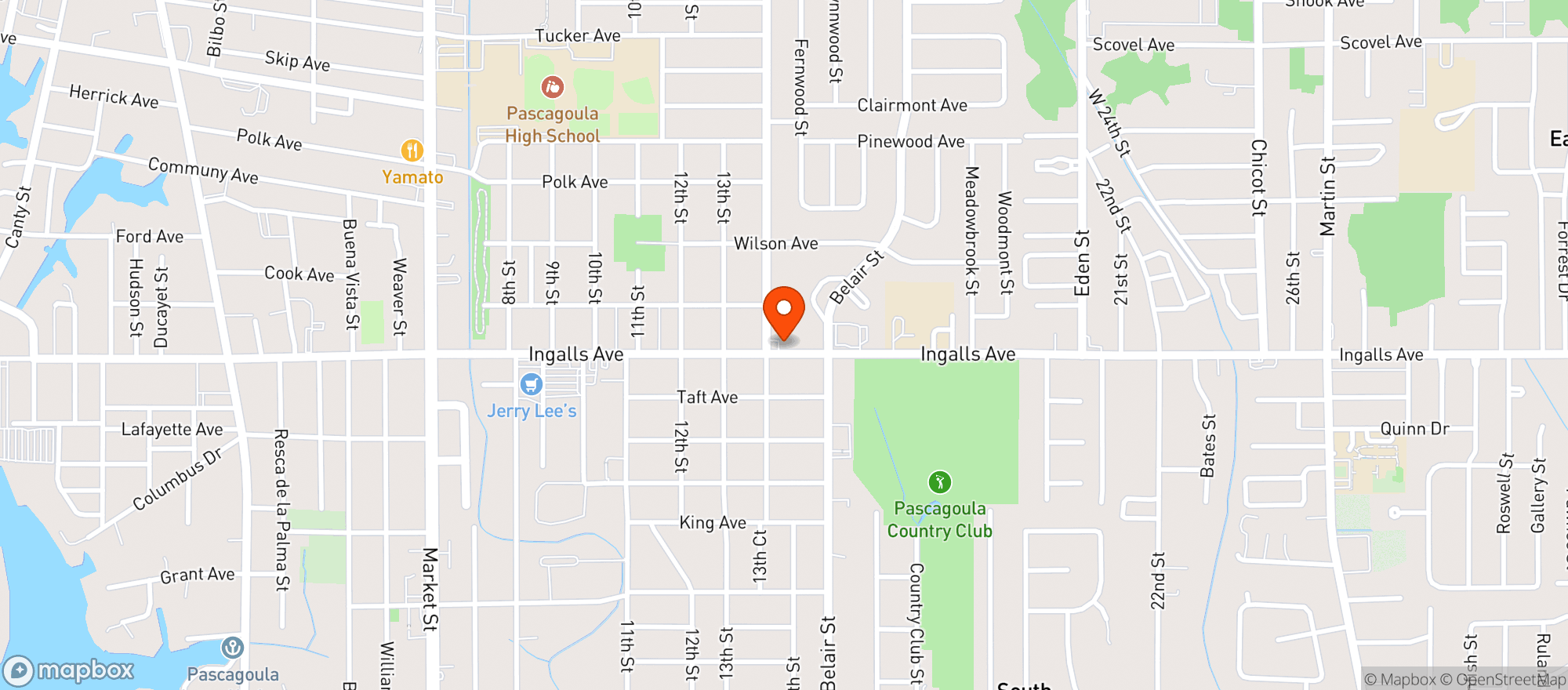 Map showing The Neighborhood Store