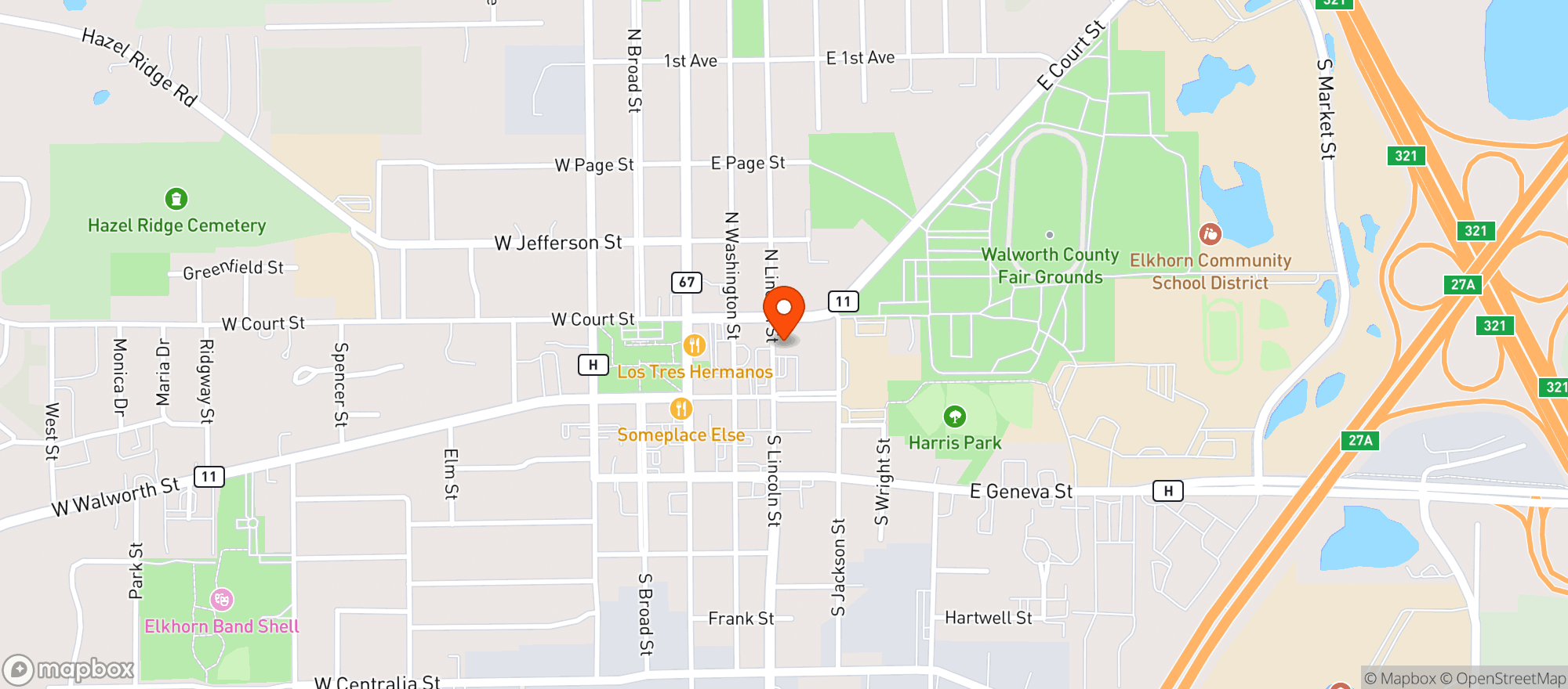 Map showing Elkhorn Wine & Spirits