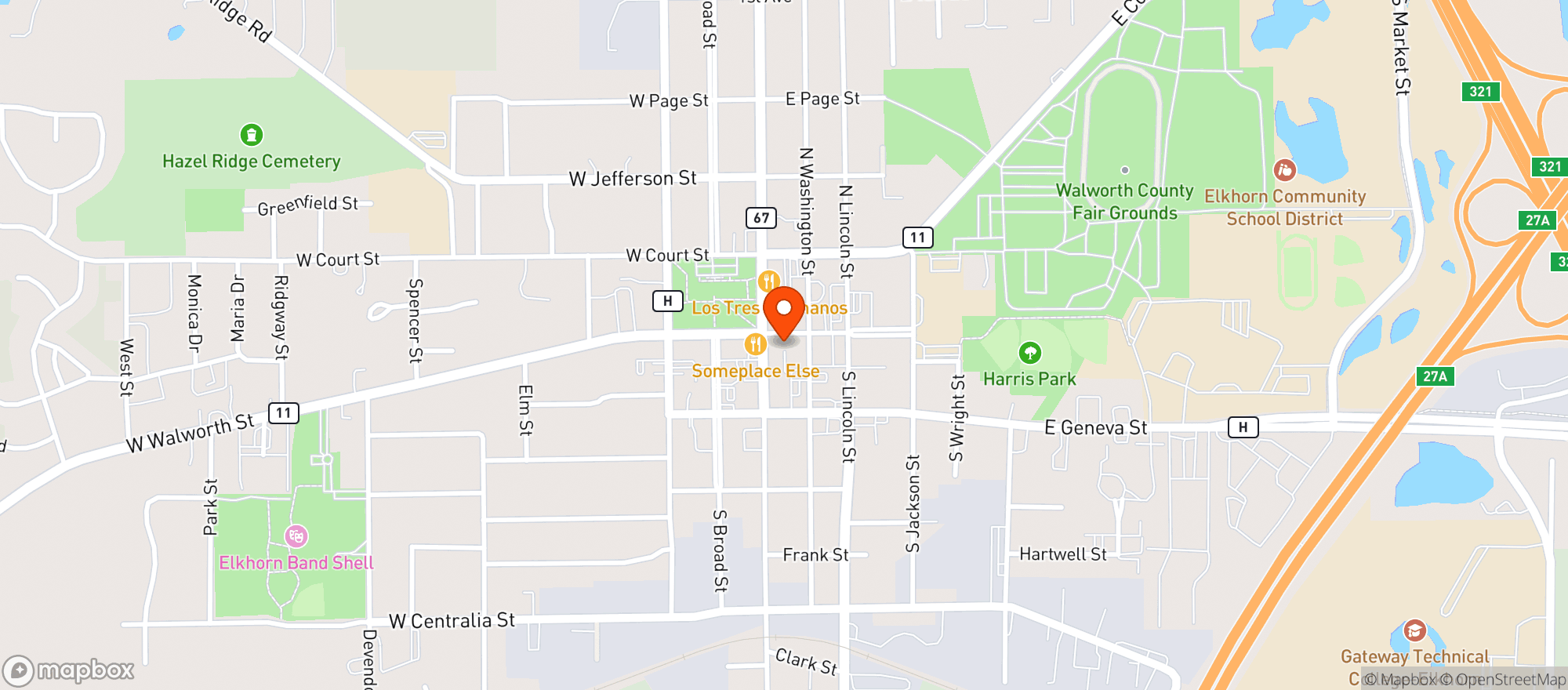 Map showing Jack Rabbit Fizz