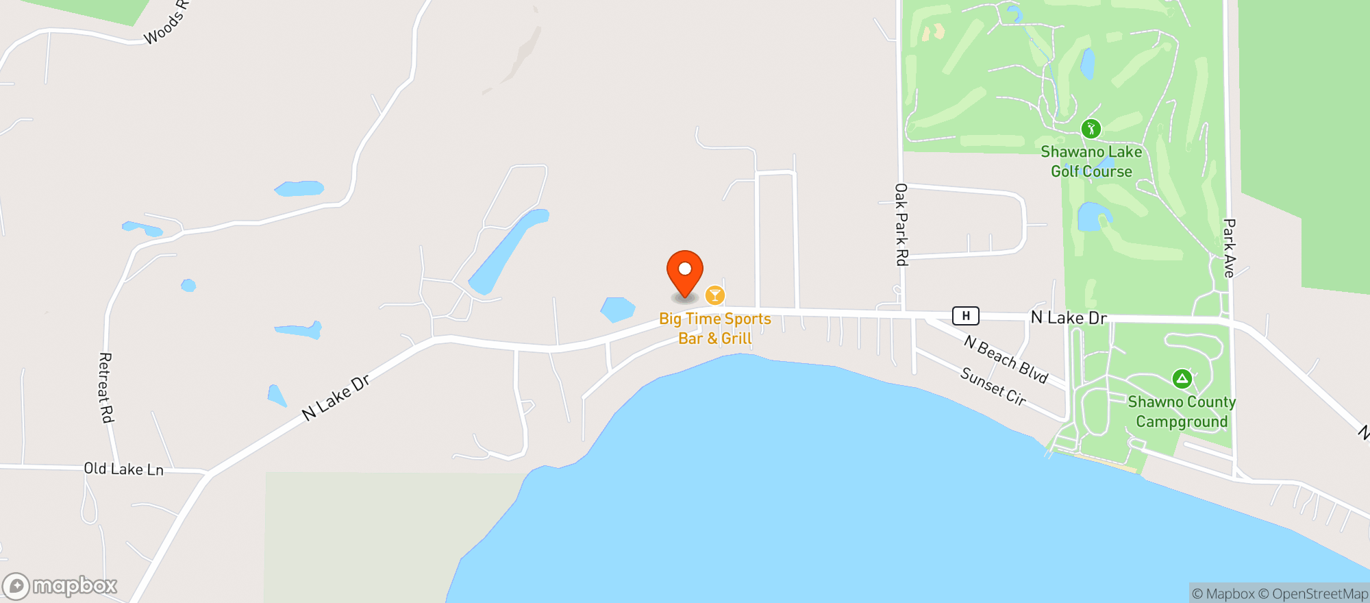 Map showing Classics Restaurant+Lounge