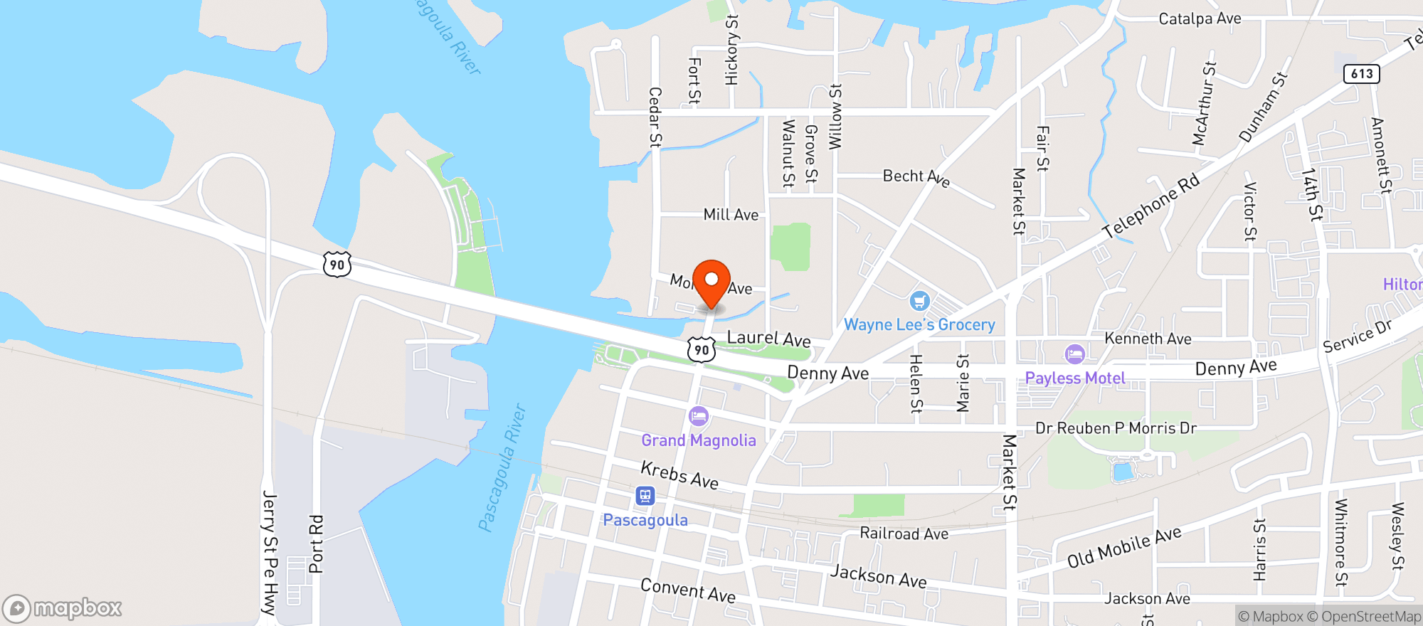 Map showing Bradys Steaks & Seafood