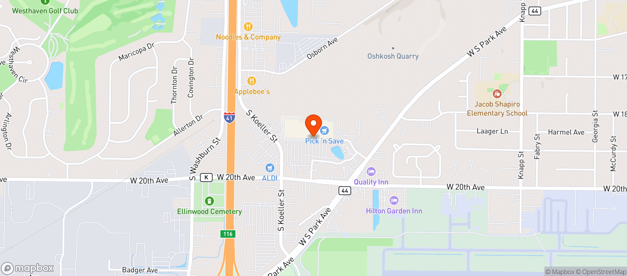 Map showing Gnc
