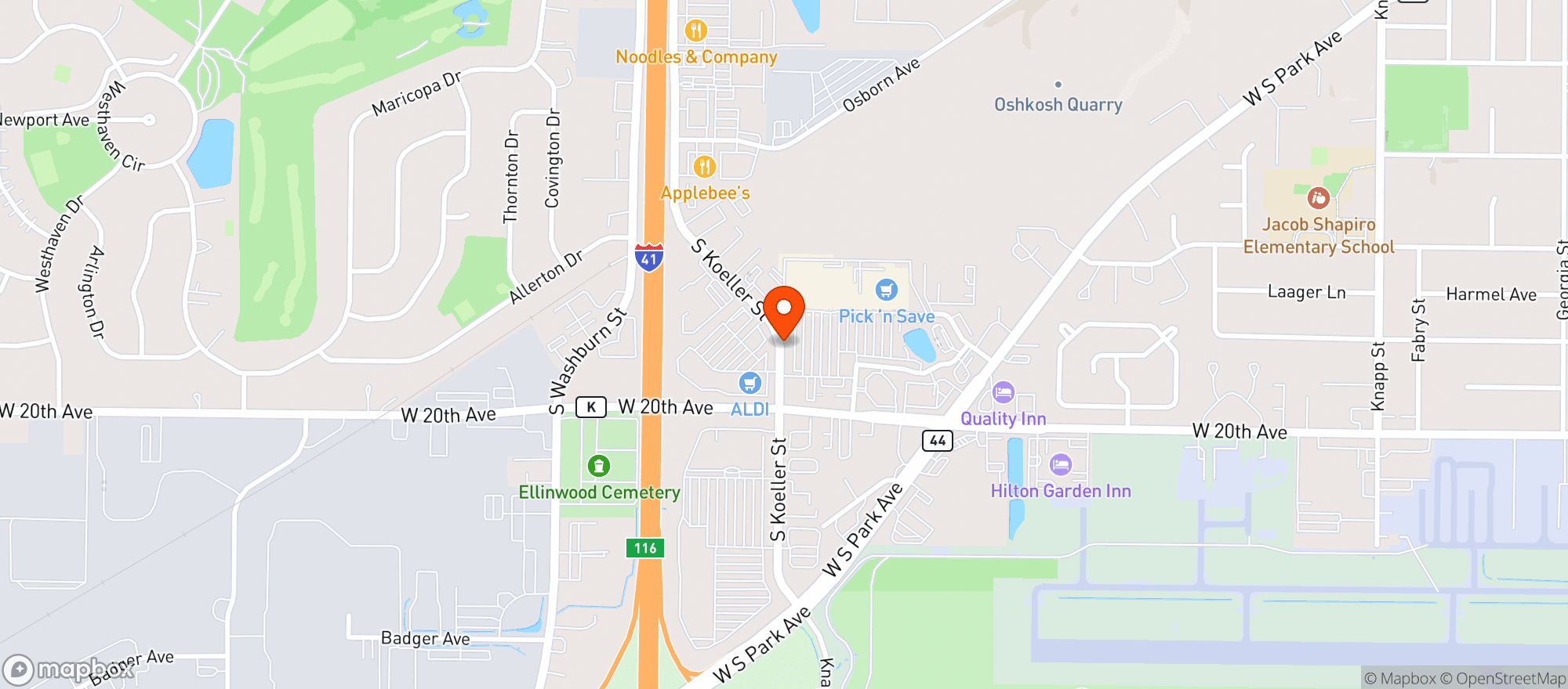 Map showing Target