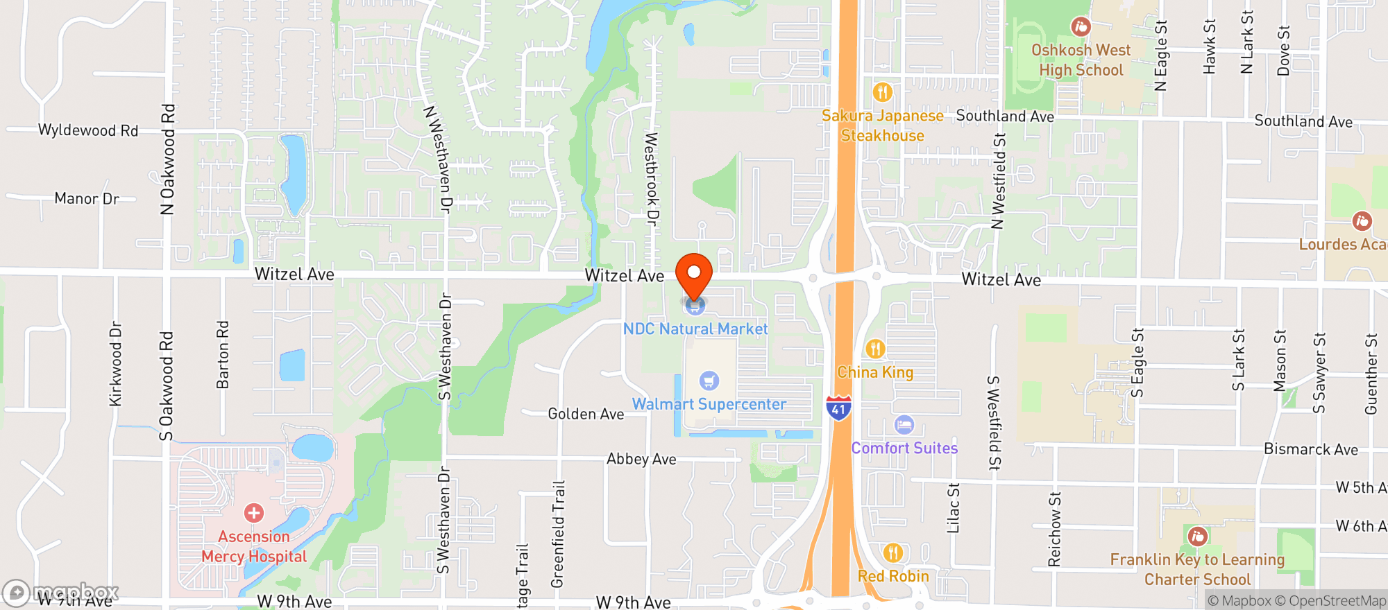 Map showing Skyline Health