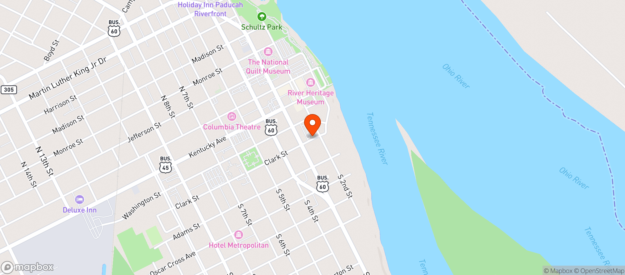 Map showing Freight House