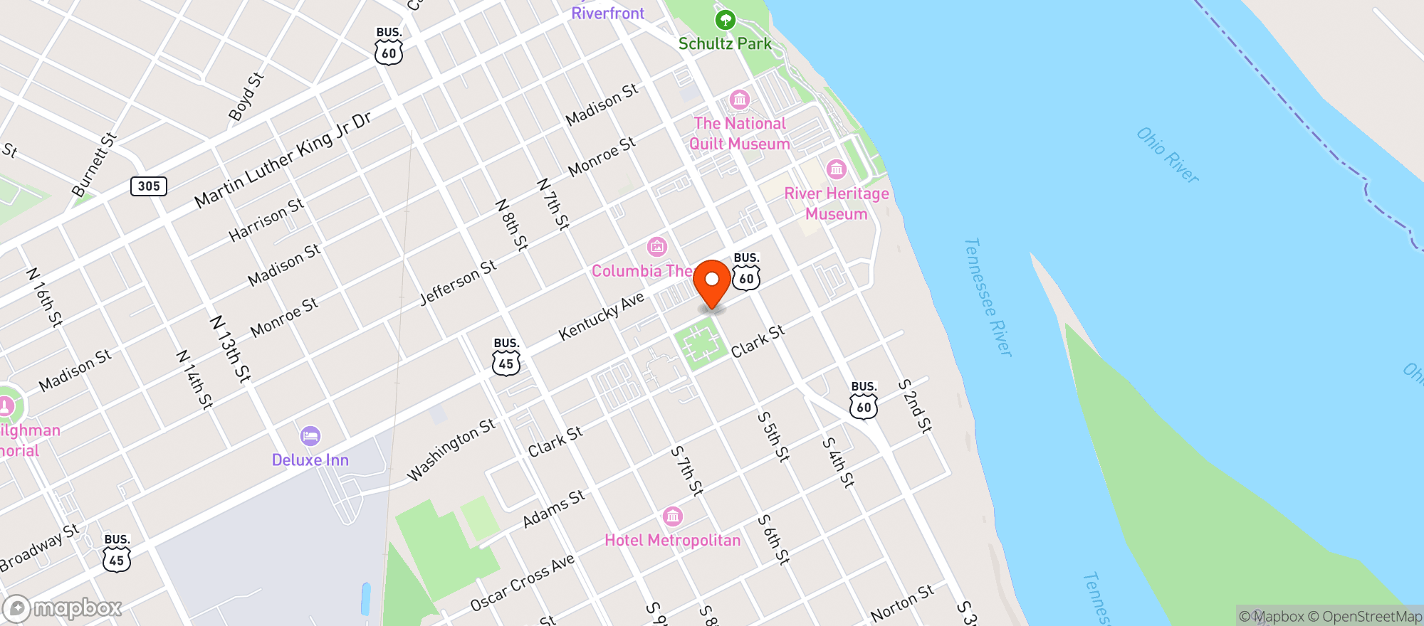 Map showing Roof Brothers Wine & Liquors