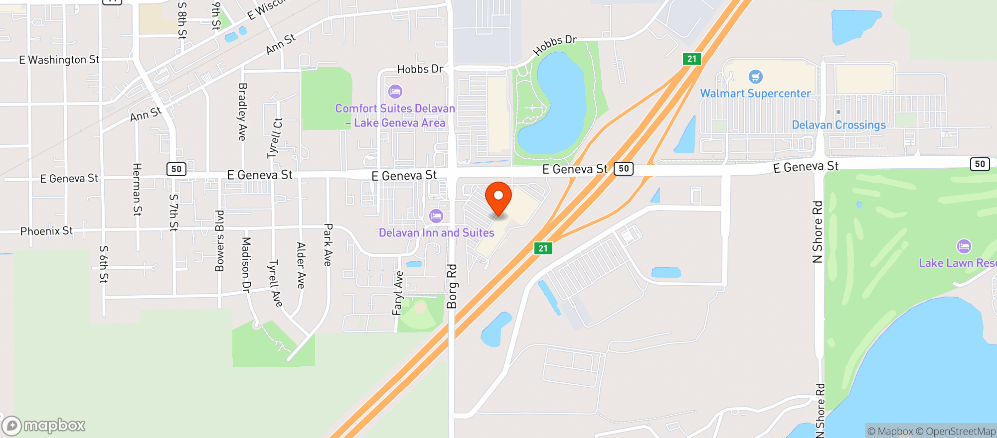 Map showing Gnc