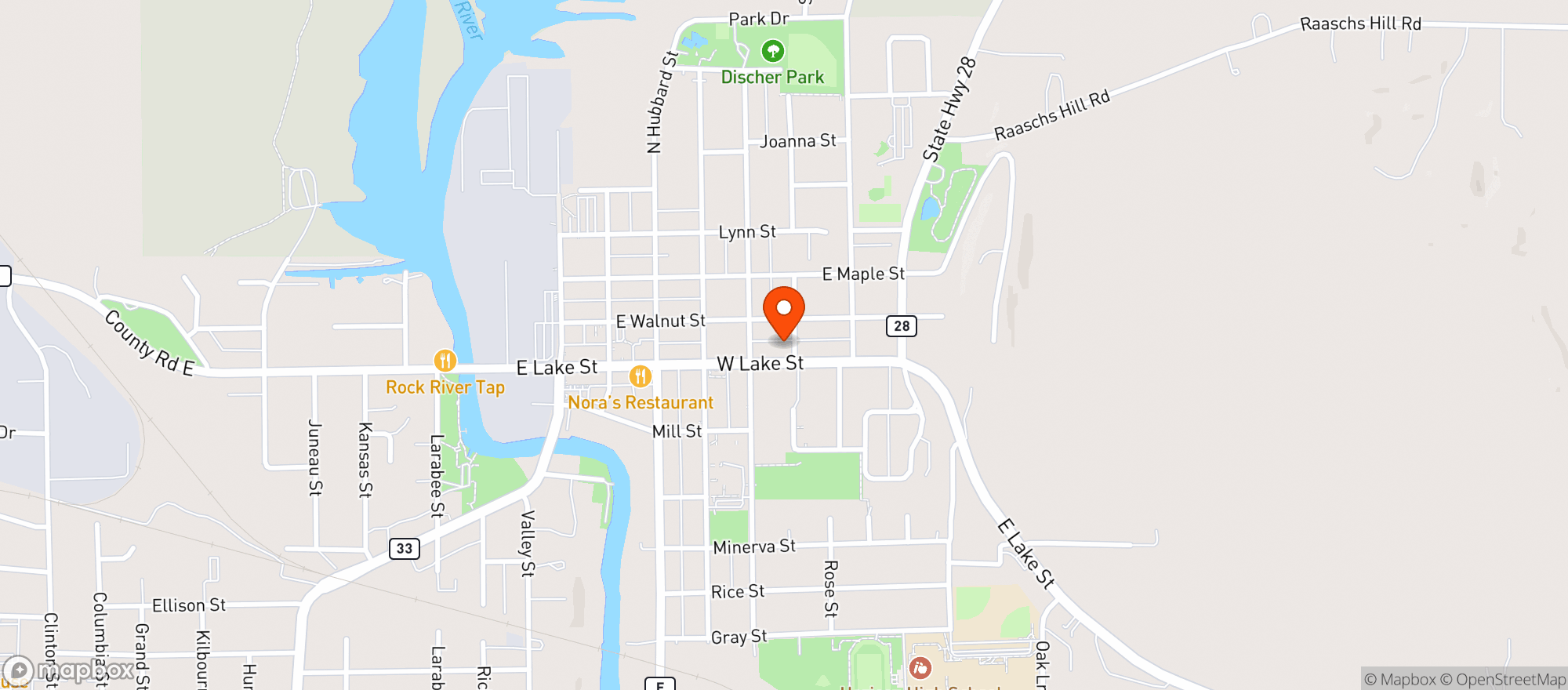 Map showing Kwik Trip #782-horicon