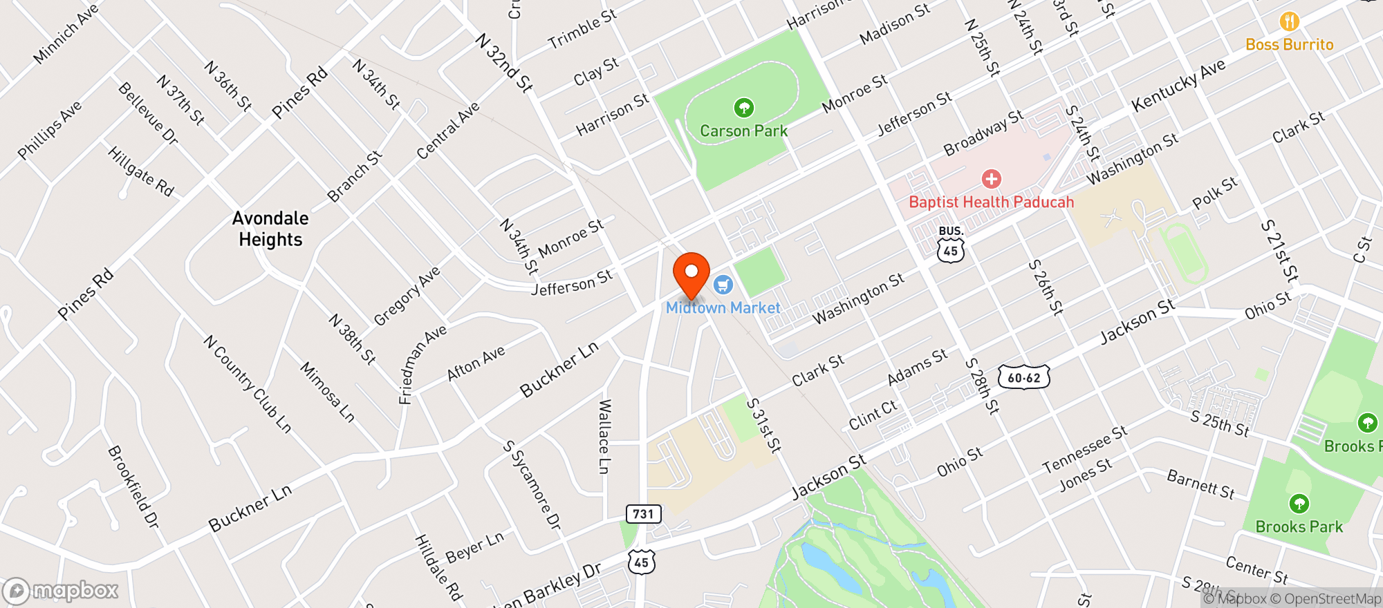 Map showing Pipers Tea & Coffee