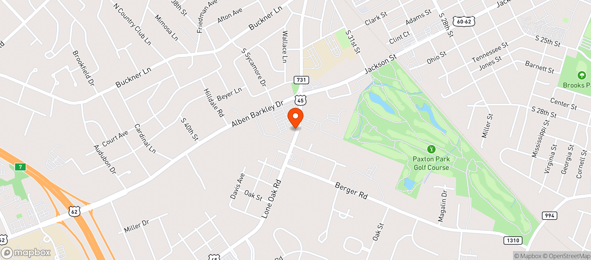 Map showing Kroger Store
