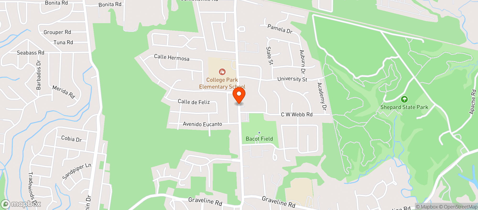Map showing Quick Serve
