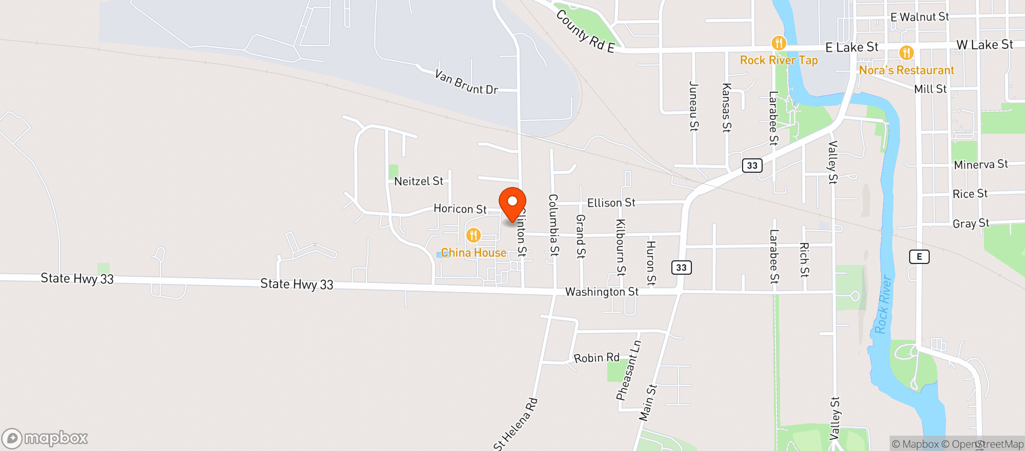 Map showing Dodge Entertainment Center