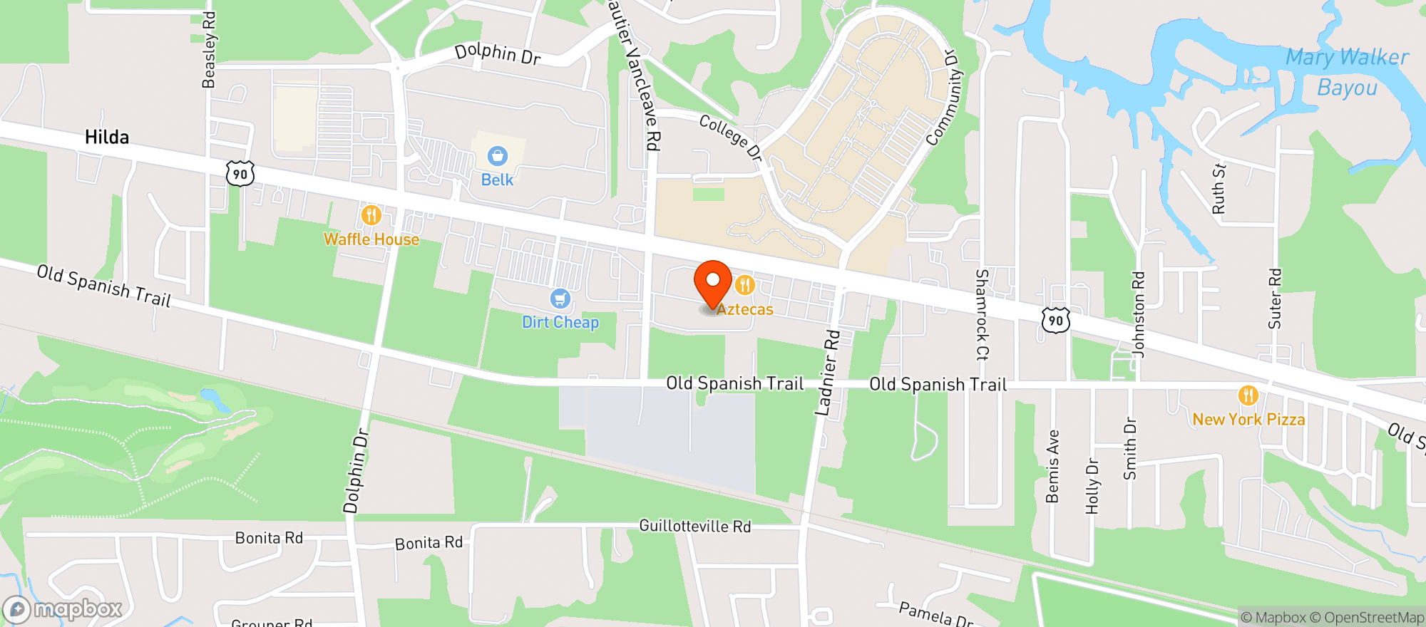 Map showing Rameys Supermarket #9