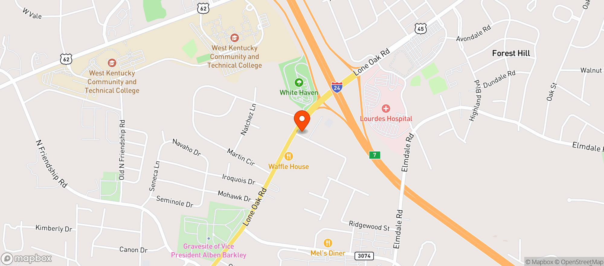 Map showing Onestop Wine & Spirits 3