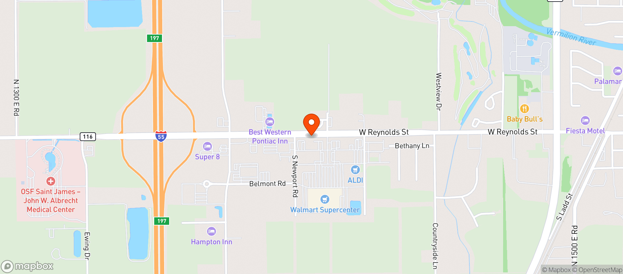 Map showing Walmart Supercenter