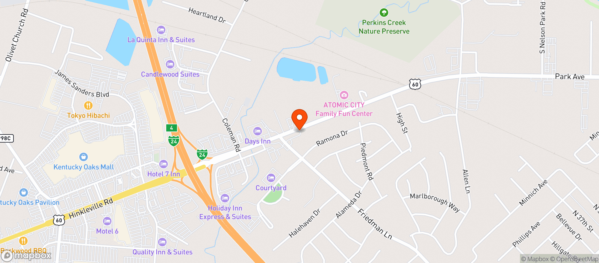 Map showing Star Liquors