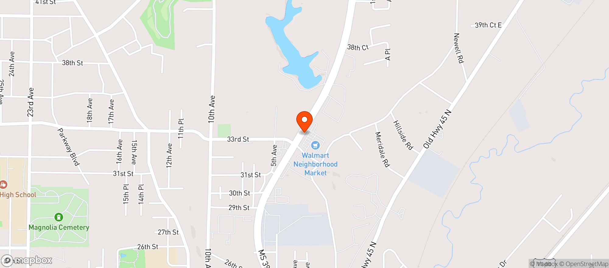 Map showing Walmart Neighborhood Mkt