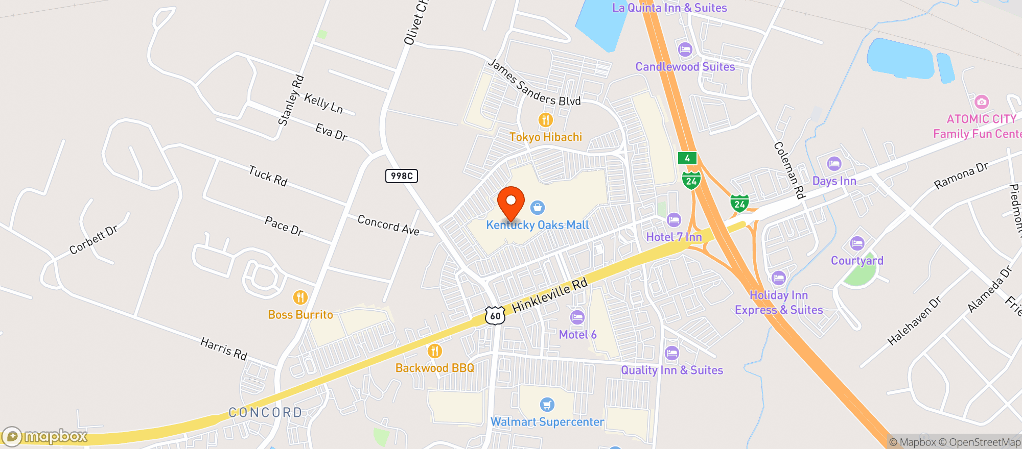 Map showing Gnc