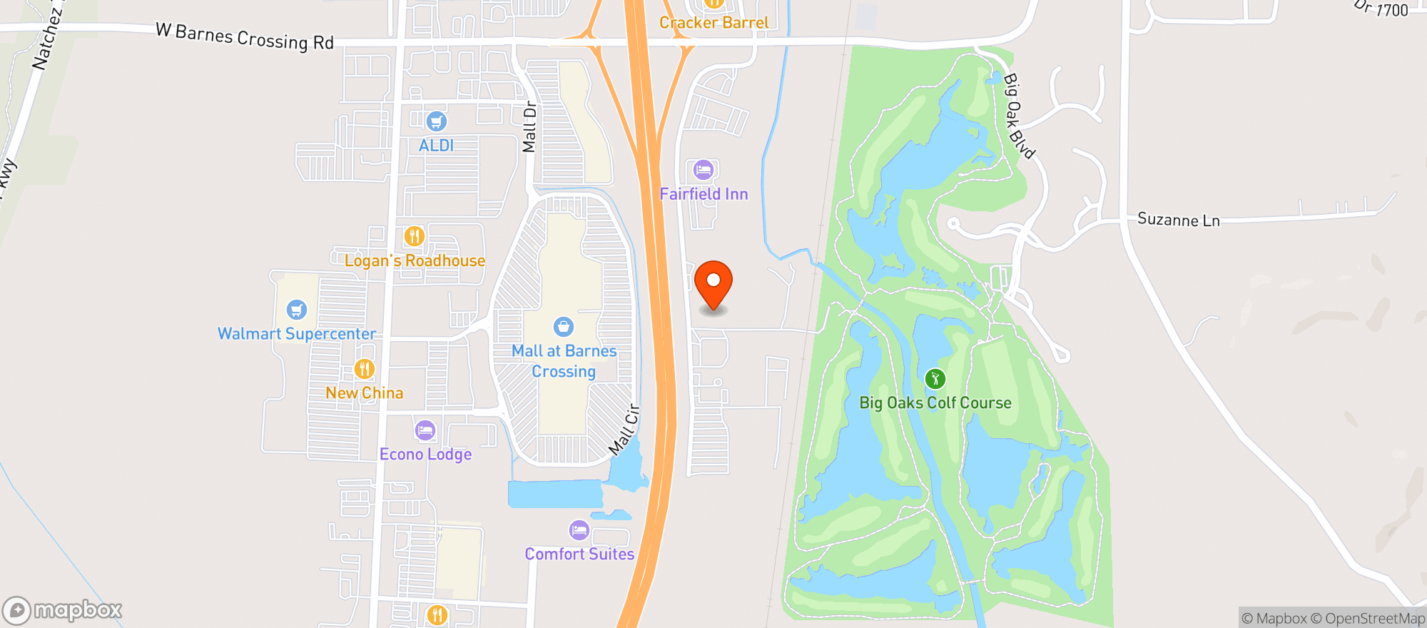 Map showing Scruggs Farms Lawn & Garden