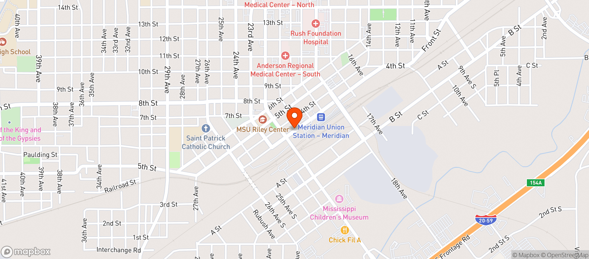 Map showing Queen City Cigar