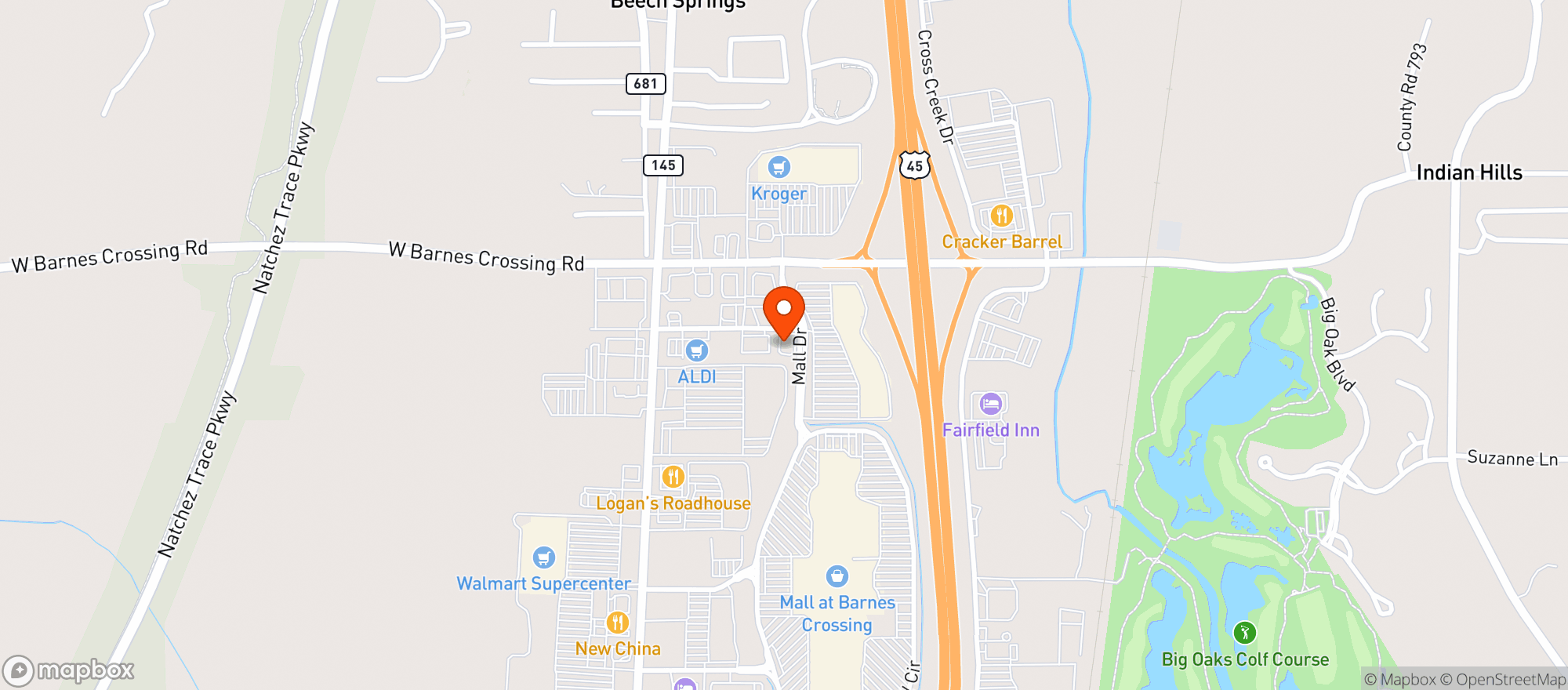 Map showing Gnc
