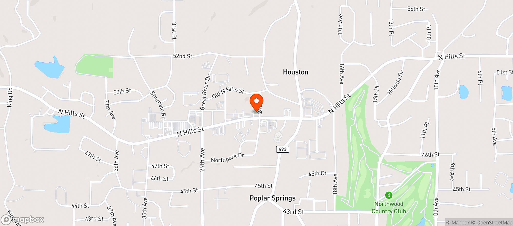 Map showing MERIDIAN SMOKERS
