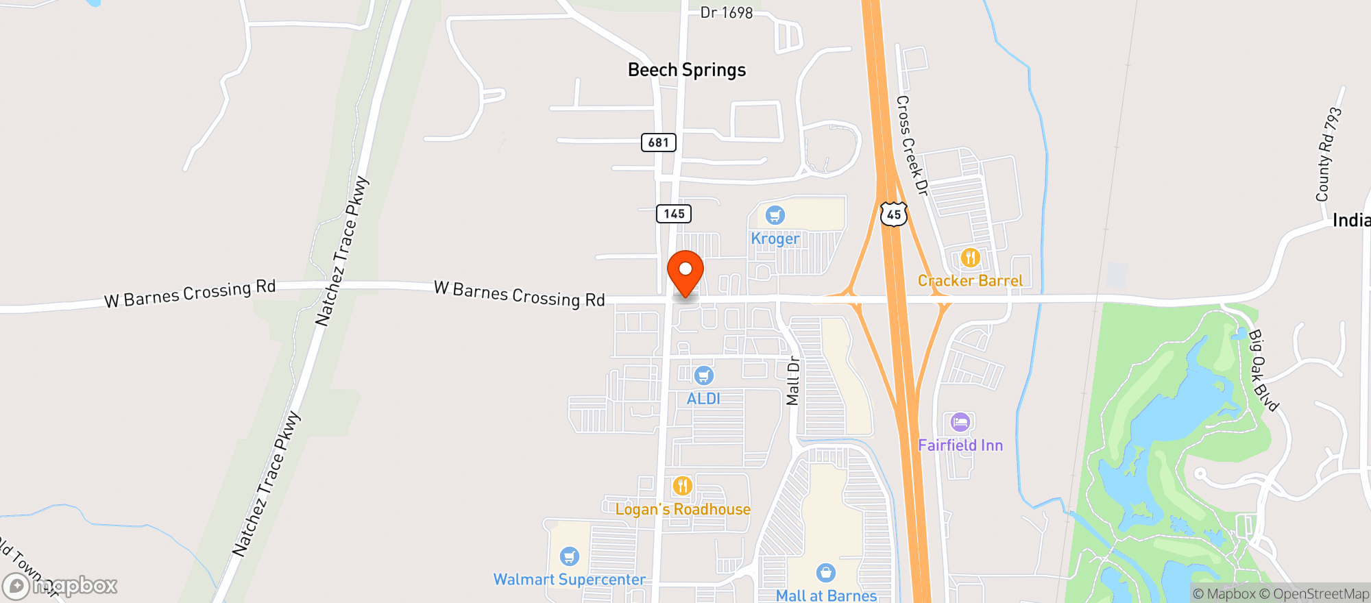 Map showing Sprint Mart