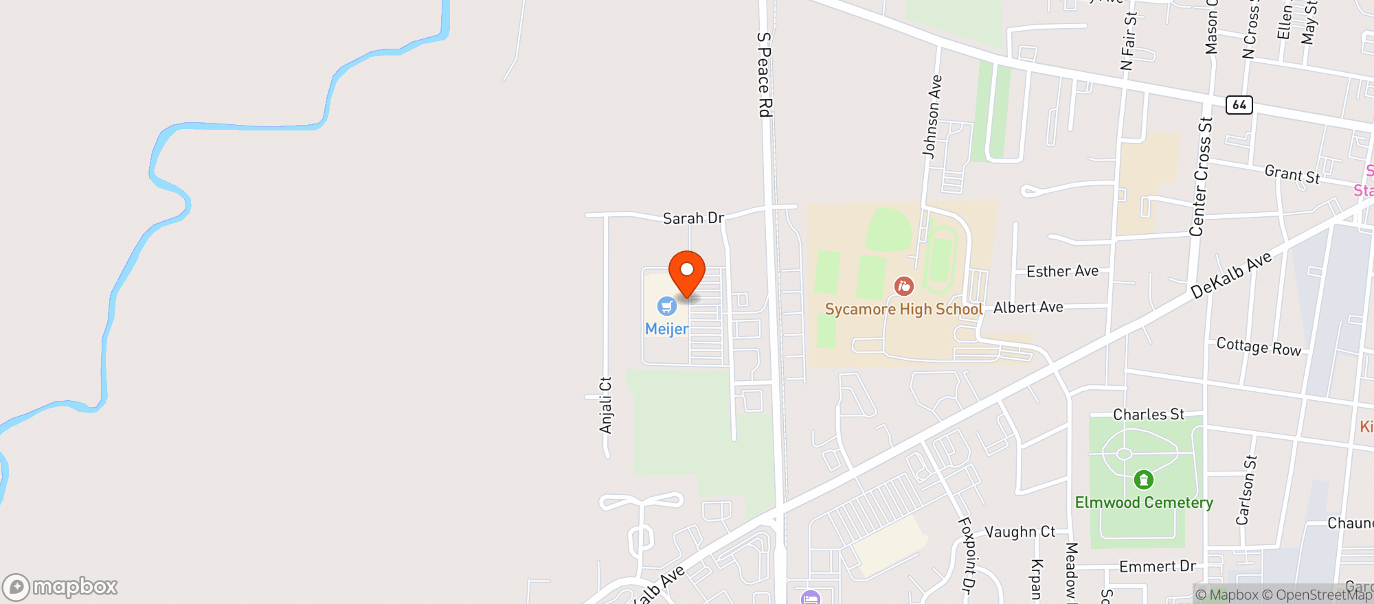 Map showing Meijer