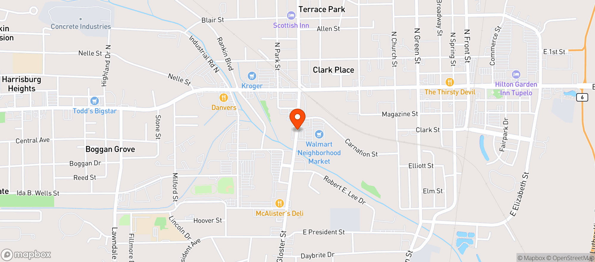 Map showing Walmart Neighborhood Mkt