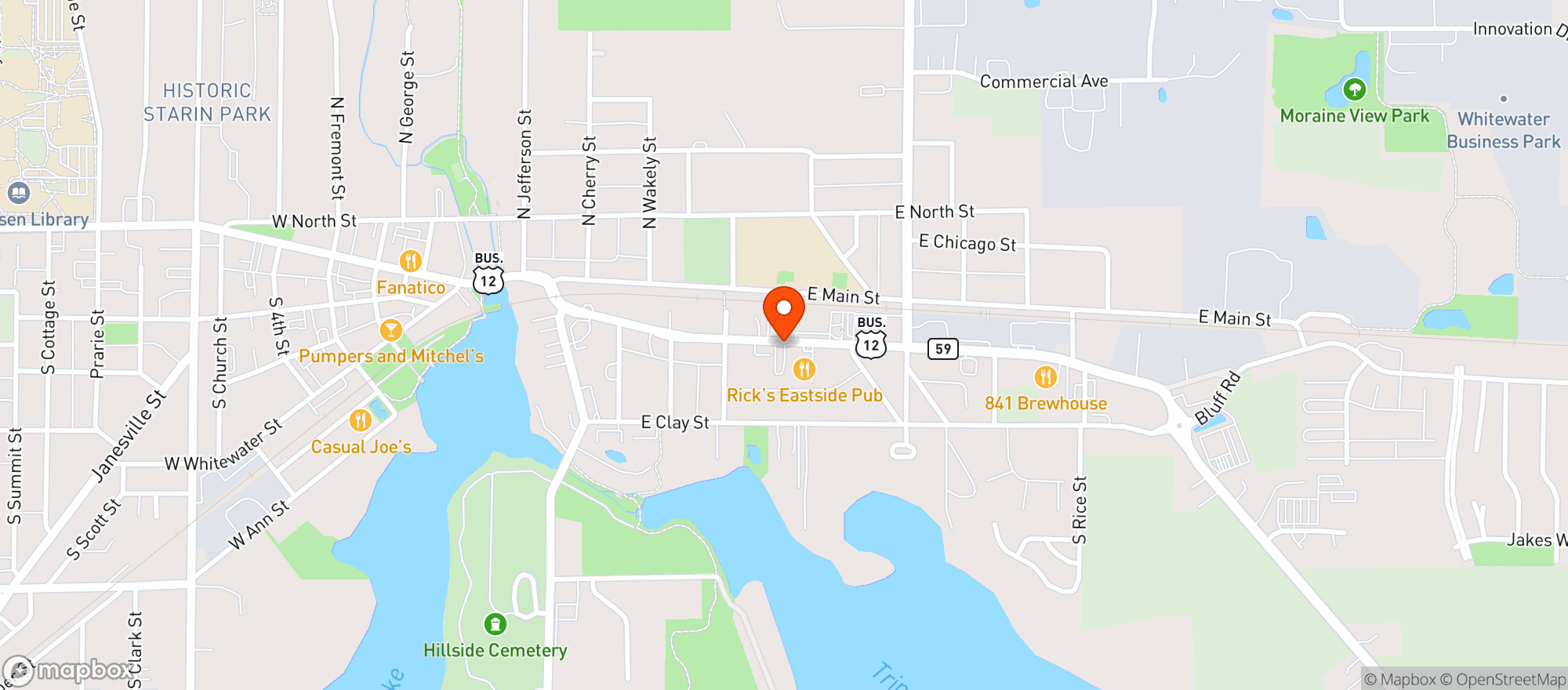 Map showing Acorn Beverage