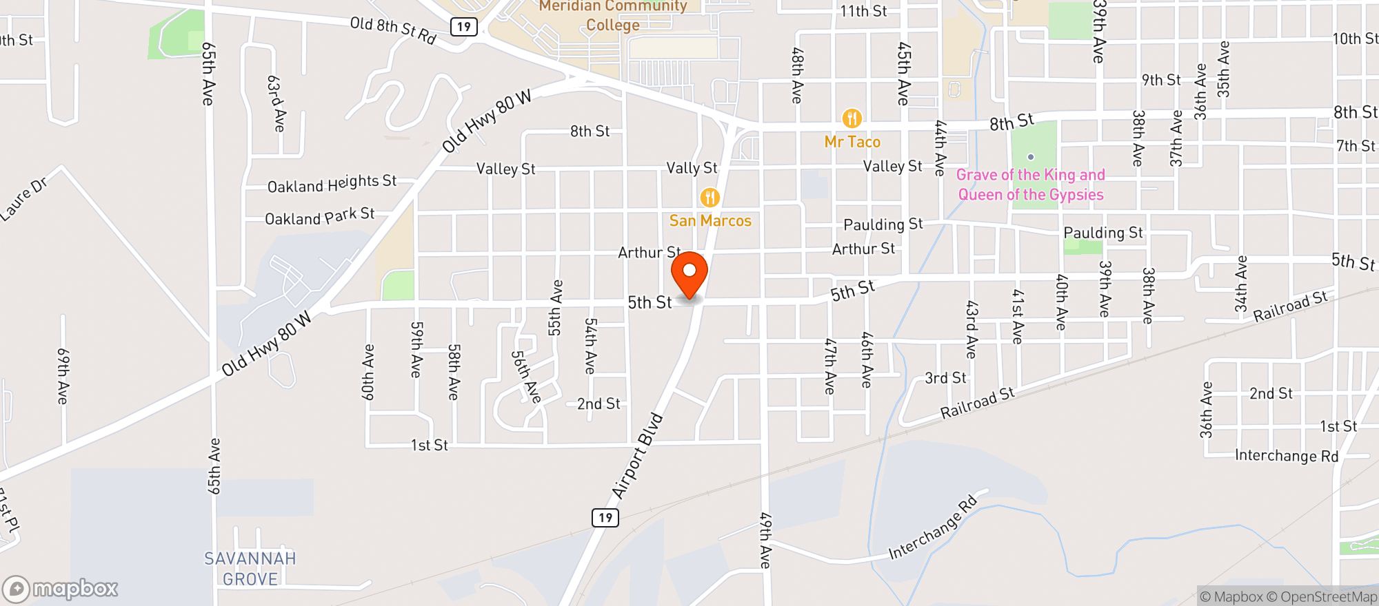Map showing El Cheapo Discount House
