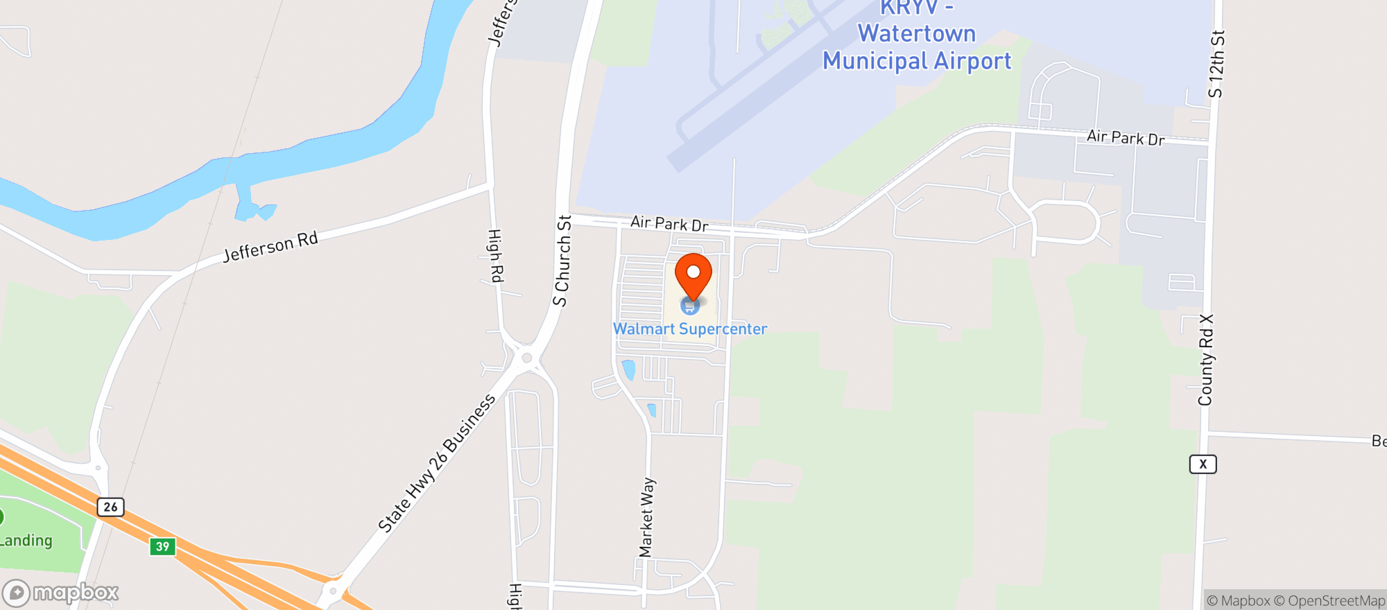 Map showing Walmart Supercenter