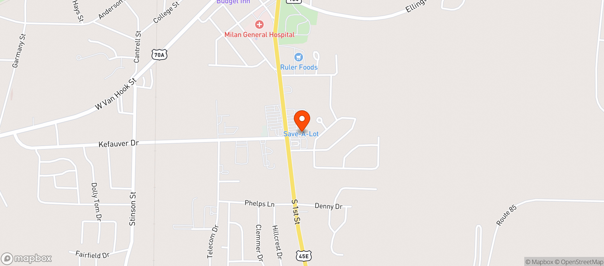 Map showing Honeybee Liquors