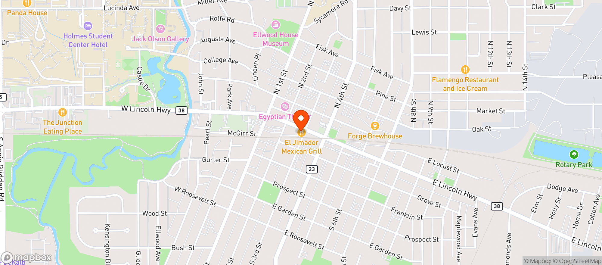 Map showing El Jimador Mexican Grill