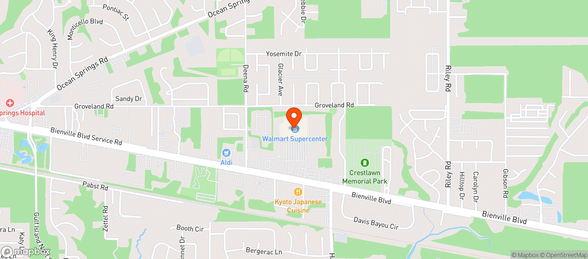 Map showing Walmart Supercenter
