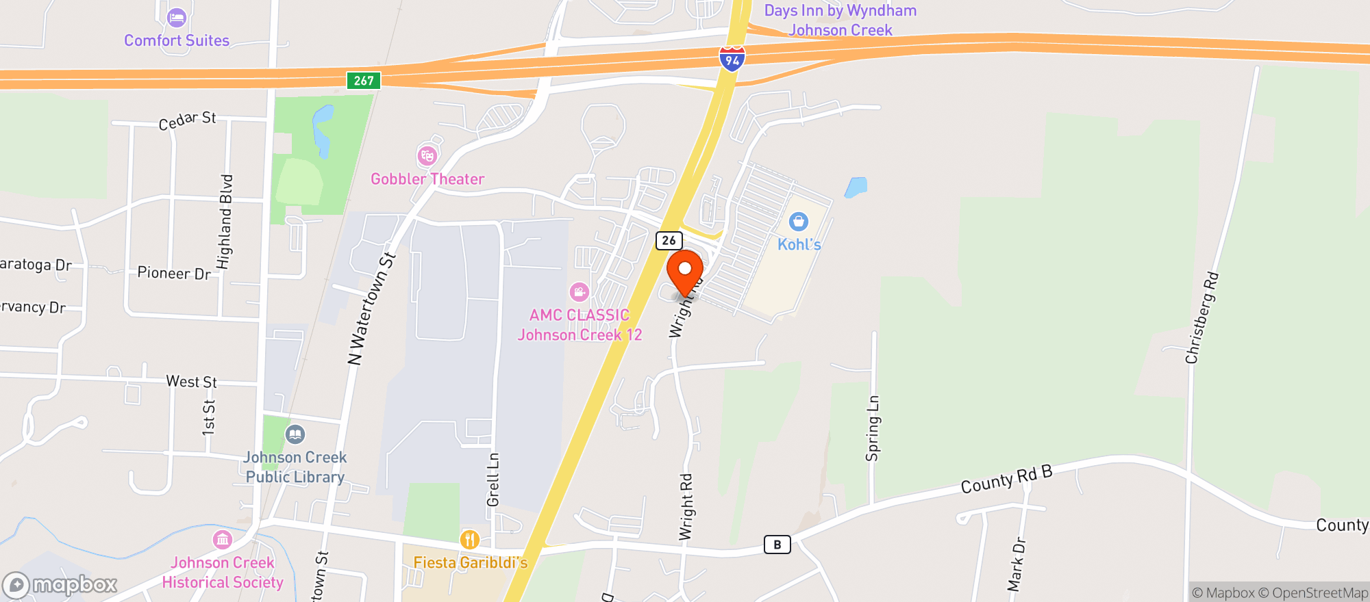 Map showing Mazatlan Mexican Restaurant