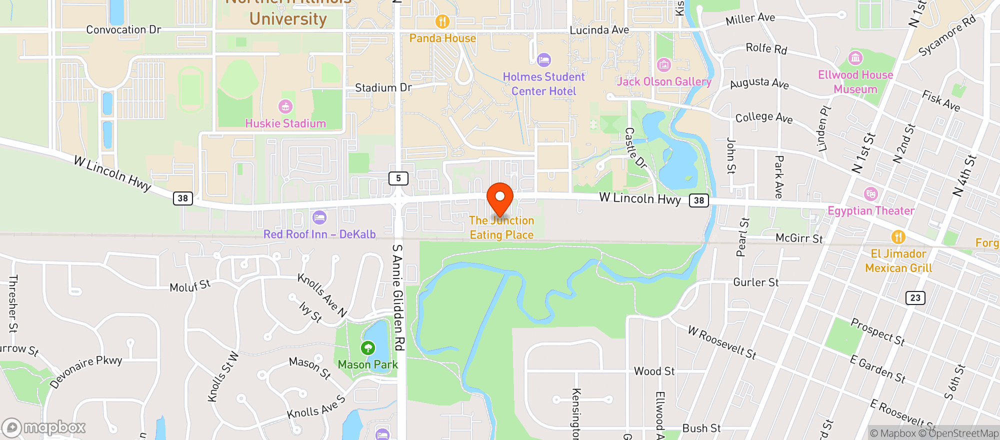 Map showing Nuera - Dekalb