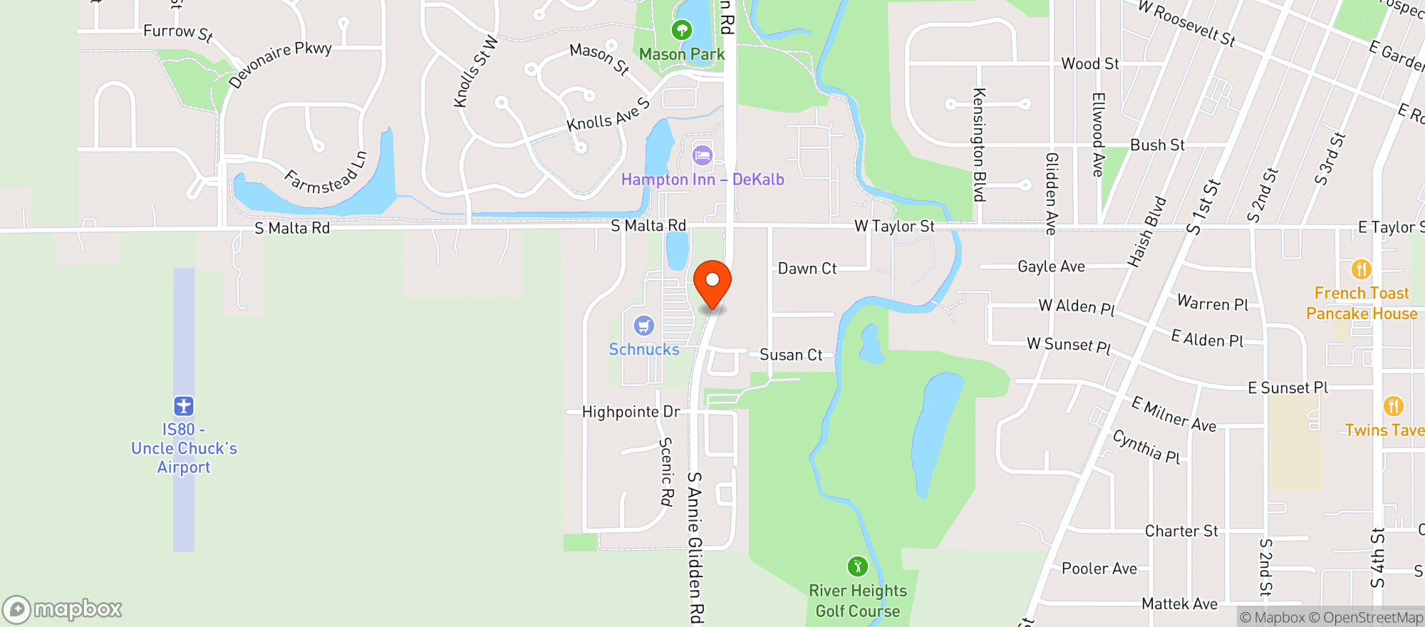 Map showing Schnucks